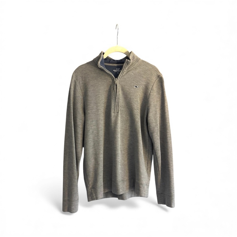 Vineyard Vines Kids Gray Half Zip Shirt